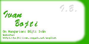 ivan bojti business card